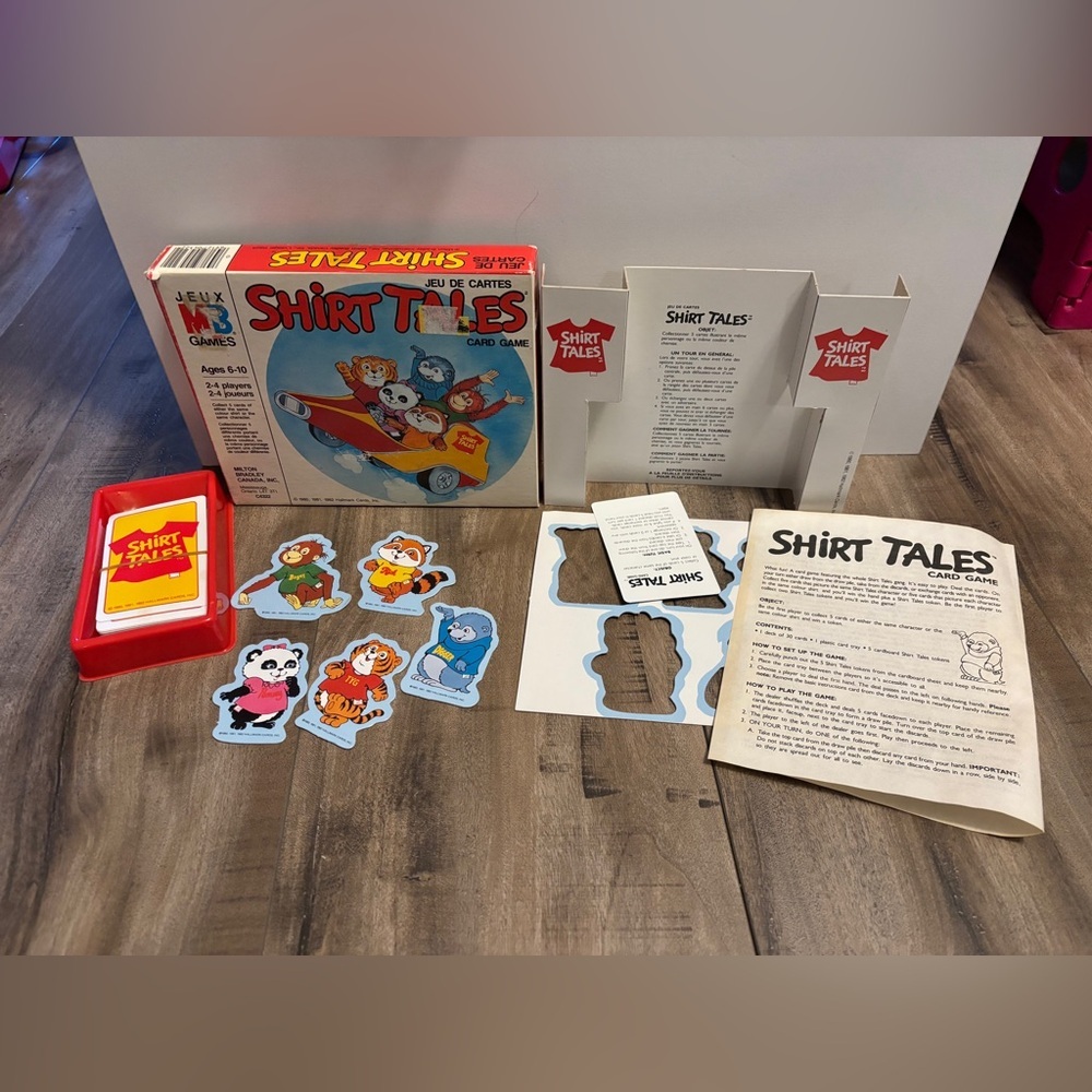 Vintage 1982 Milton Bradley Hallmark Shirt Tales Card Game in Original Box